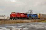 CP ES44AC & CEFX AC44CW Locomotives in the yard